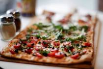 A Romana One pizza at Pizza Rock in downtown Las Vegas. Celebrated pizzaiolo Tony Gemignani's r ...