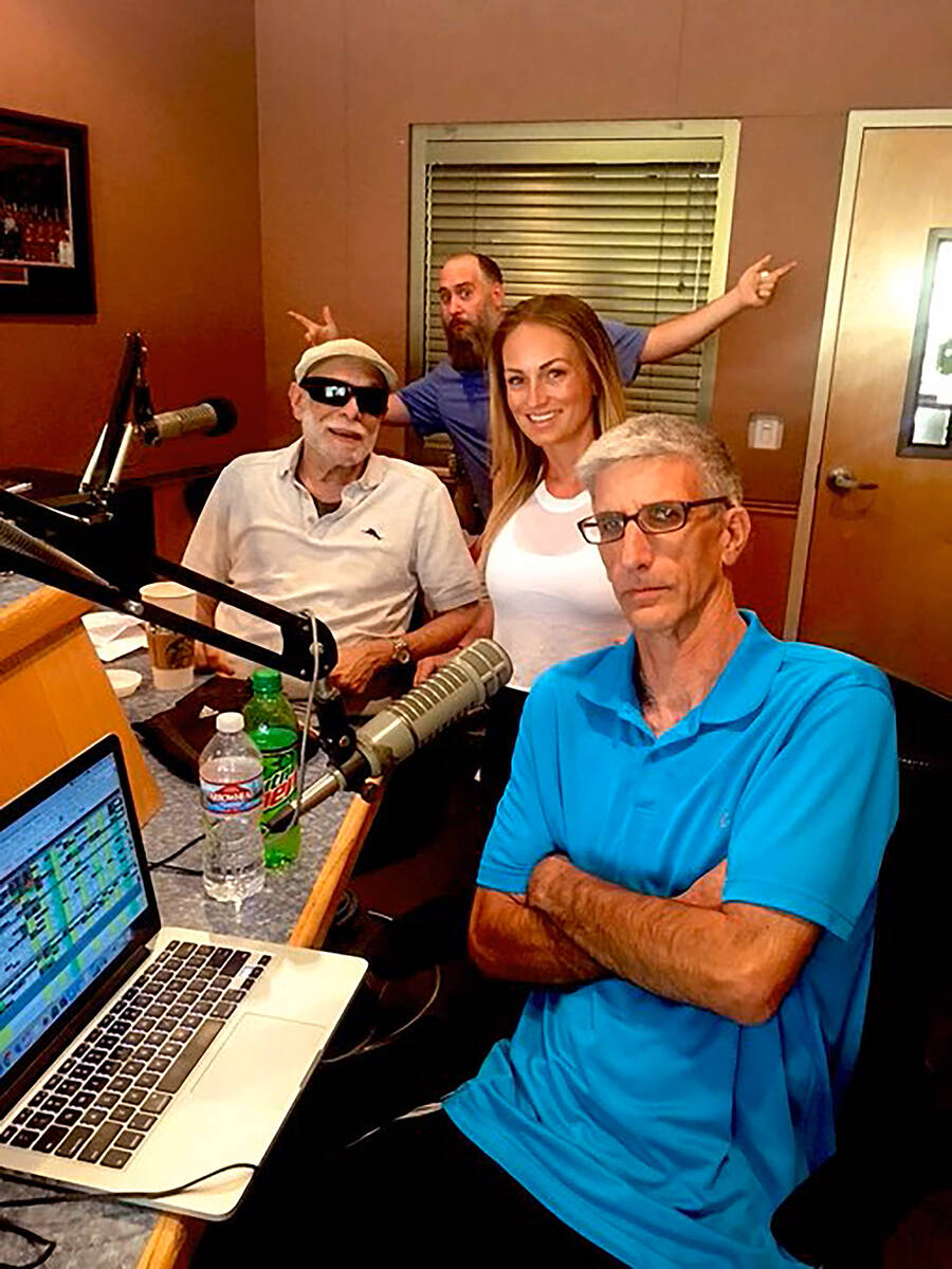 From left, Dave Cokin, Mark Seidel, Kelly Stewart and Ted Sevransky are shown during a betting ...