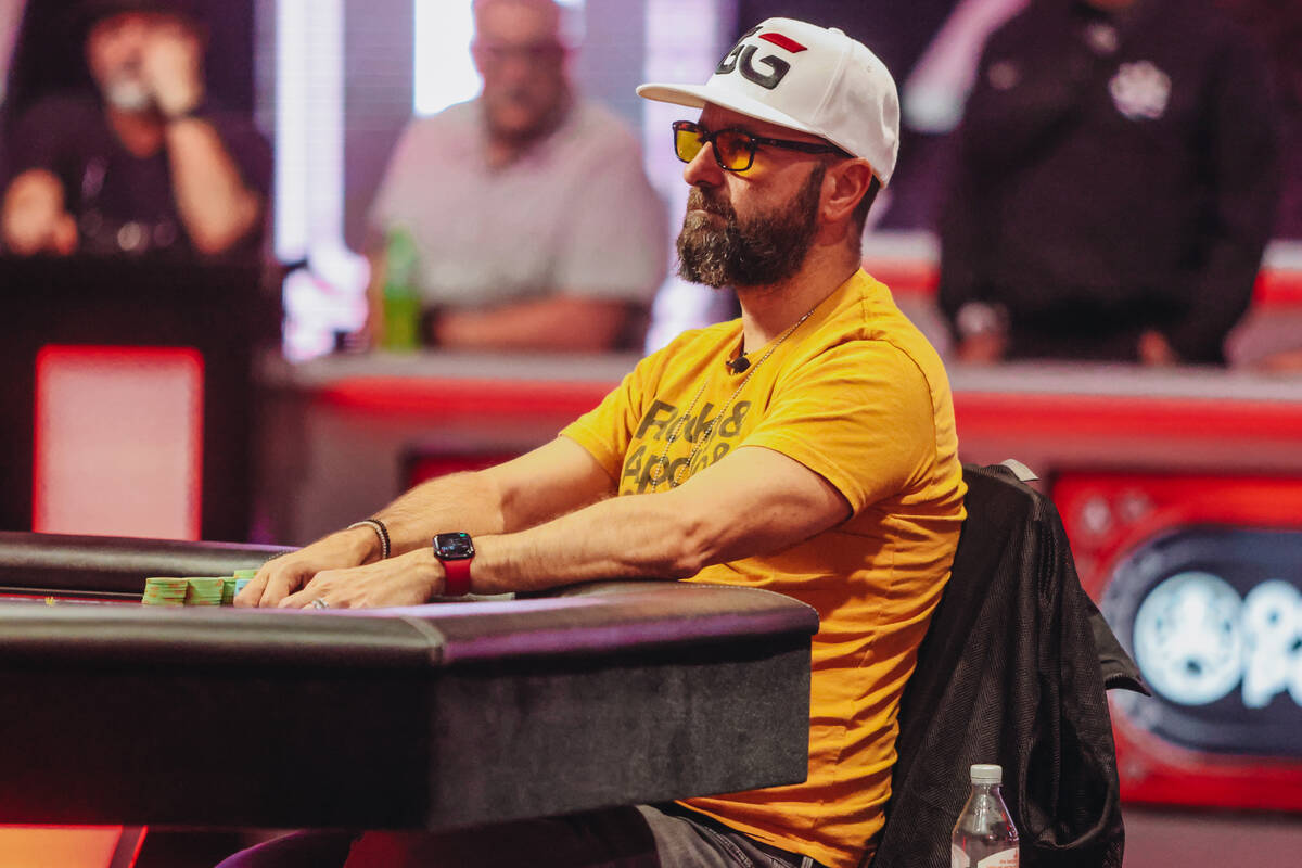 Professional poker player Daniel Negreanu competes during the final table of $50,000 buy-in dur ...