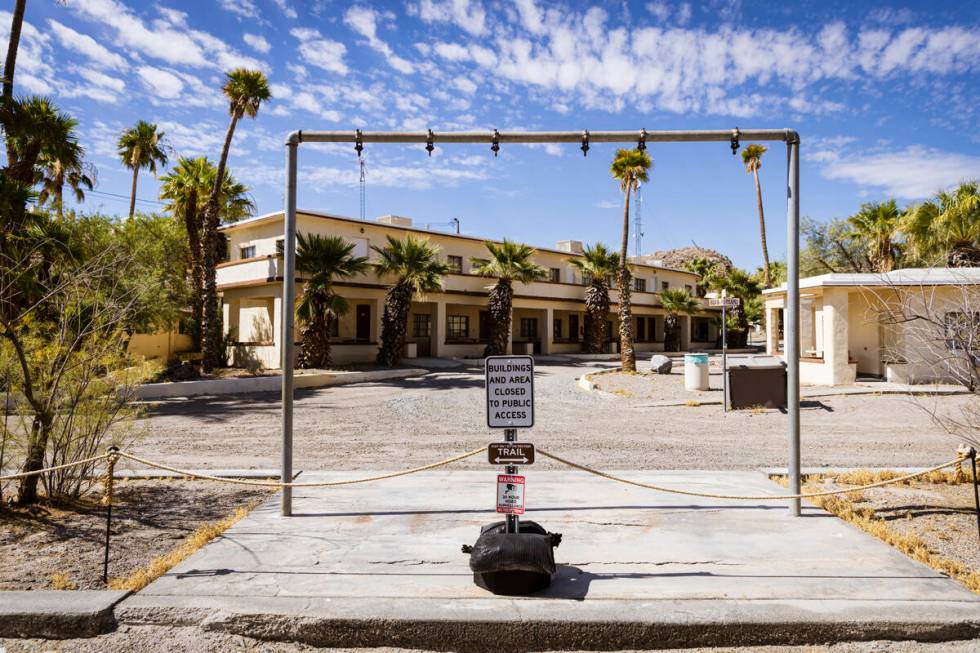 Old buildings are seen along the Lake Tuendae trail at the site of the former Zzyzx Mineral Spr ...