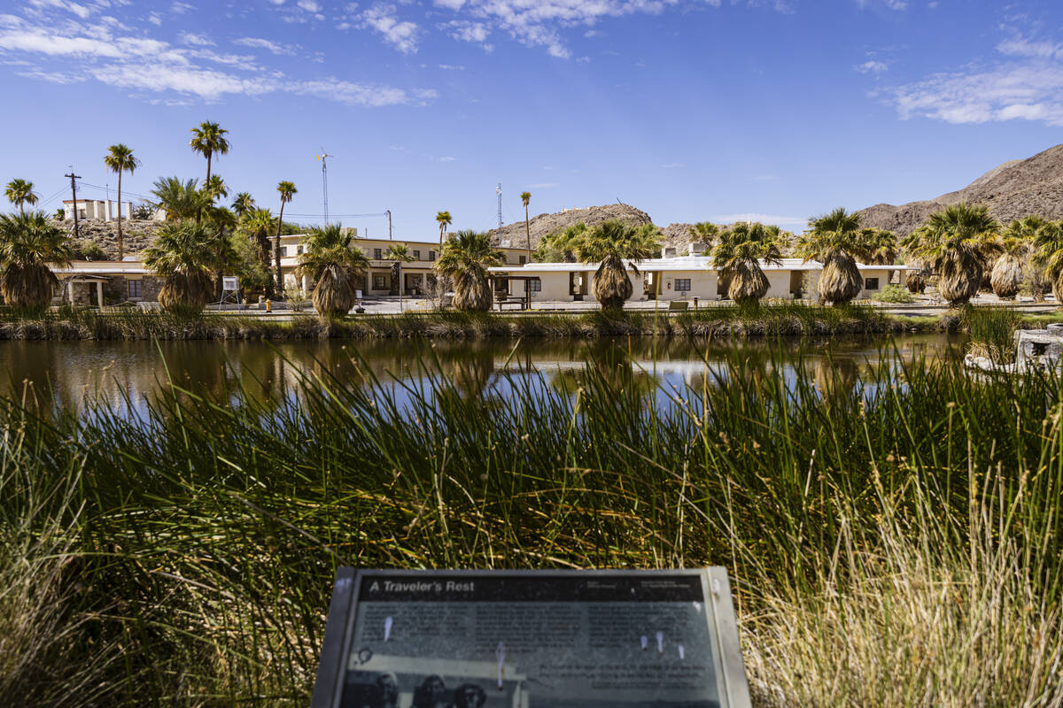 Old buildings are seen along the Lake Tuendae trail at the site of the former Zzyzx Mineral Spr ...