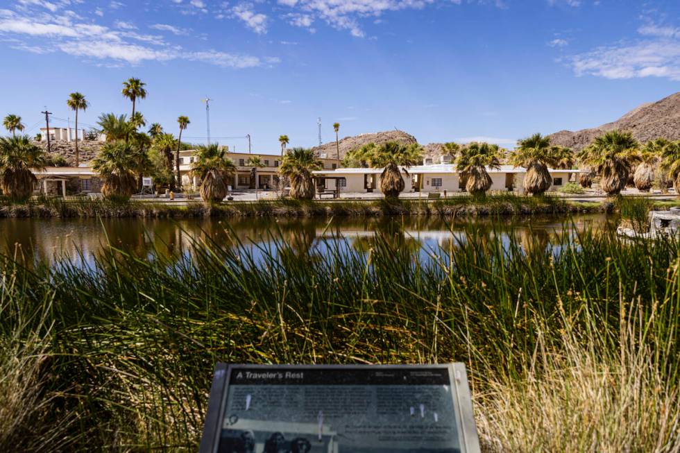 Old buildings are seen along the Lake Tuendae trail at the site of the former Zzyzx Mineral Spr ...