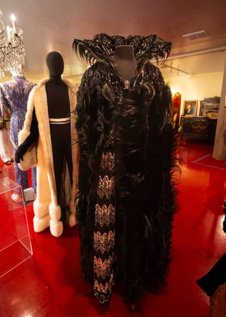 A dress that was once belonged to burlesque legend Gypsy Rose Lee is seen during a tour of the ...