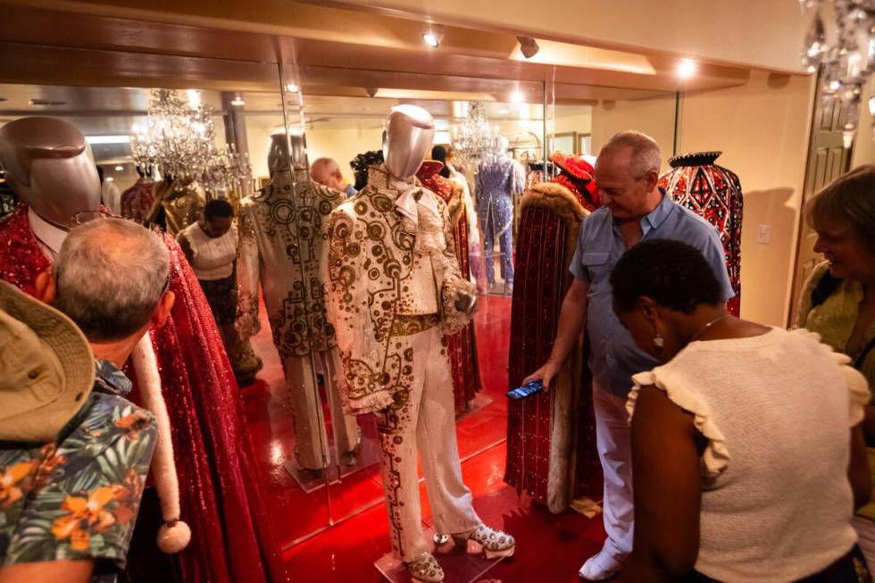 Jonathan Warren, chairman of the Liberace Foundation, leads a tour of the Liberace Museum Colle ...