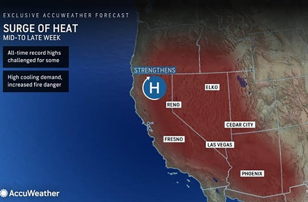 Seven Western states will feel extreme heat during the Fourth of July week. (AccuWeather)