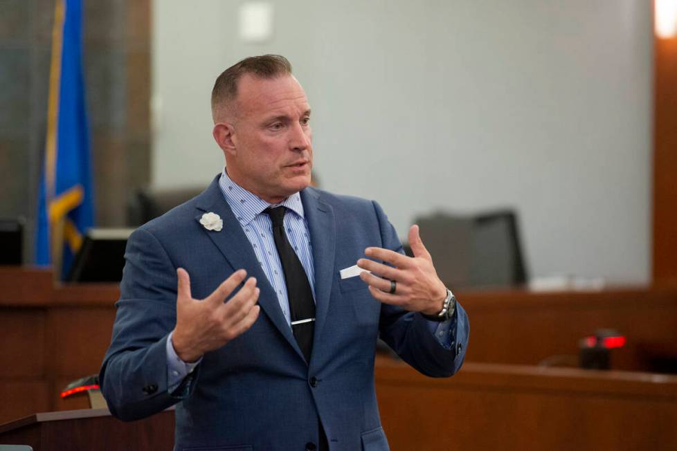 Defense attorney Jess Marchese delivers his opening statements in the retrial of Michael Solid ...