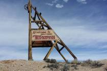 A marker for Tonopah, near where the BLM land sale is proposed, is seen in a file photo. (David ...