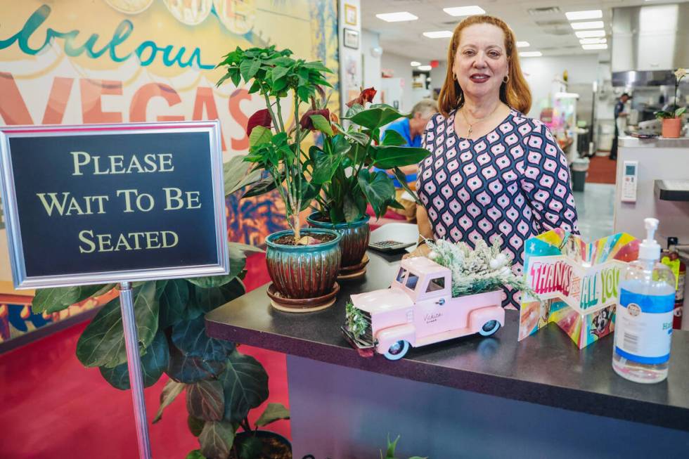 Vickie’s Diner owner Vickie Kelesis poses for a portrait inside of Vickie’s Diner ...