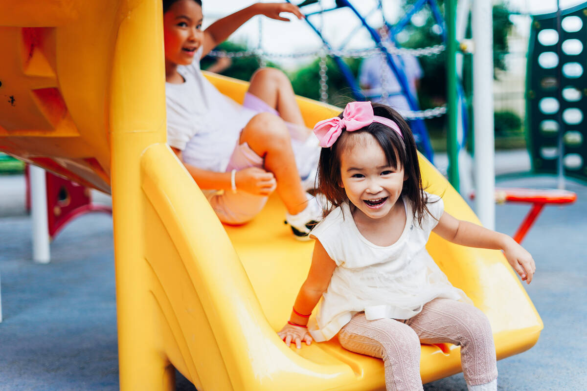 When taking children to a playground, make sure the equipment matches their age and size. (Gett ...