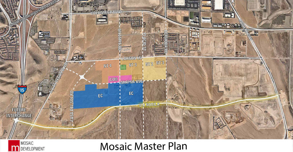 Aerial map of the planned mixed-use development by Mosaic Companies in West Henderson. (Mosaic ...