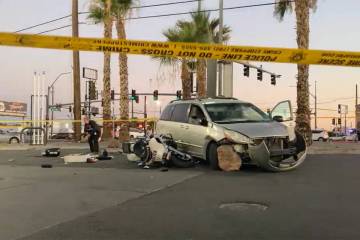 A Metropolitan Police Department officer and another person were seriously injured after a vehi ...