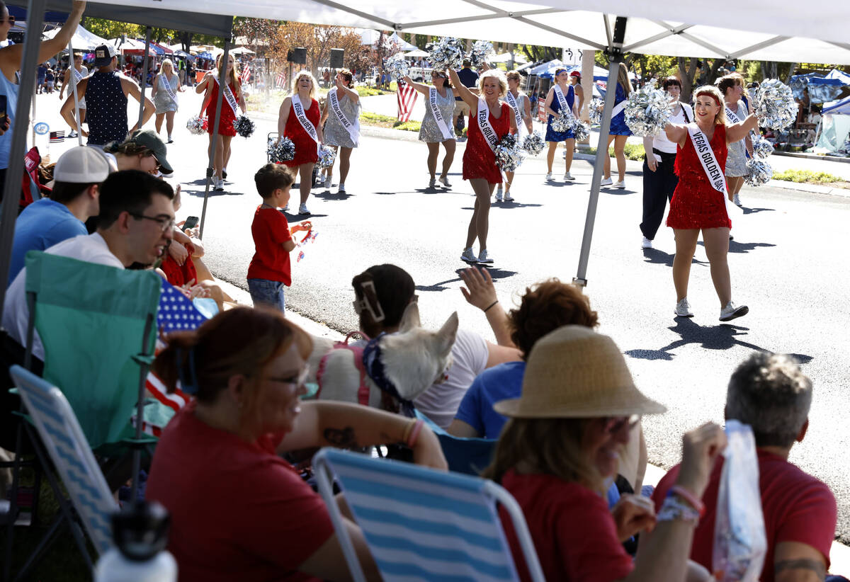 People watch as members of the Vegas Golden Gales participate in the annual Summerlin Council P ...