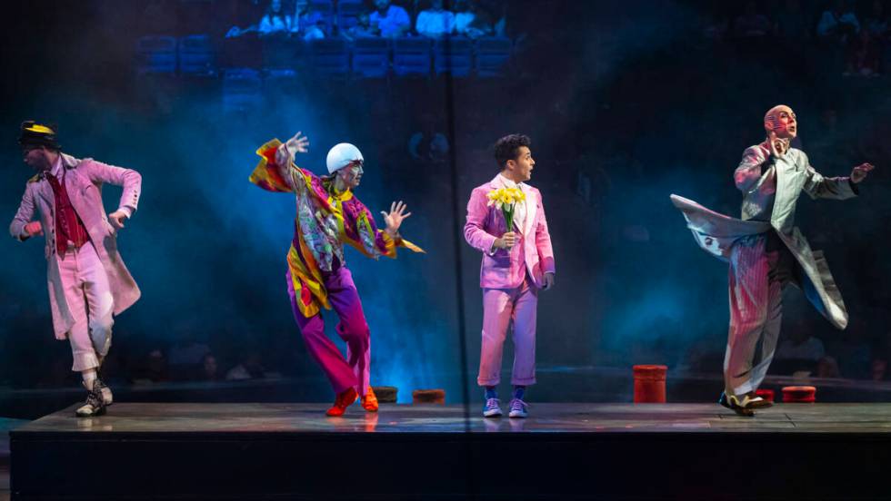 The cast of Cirque du Soleil’s The Beatles “LOVE” performs their second to ...