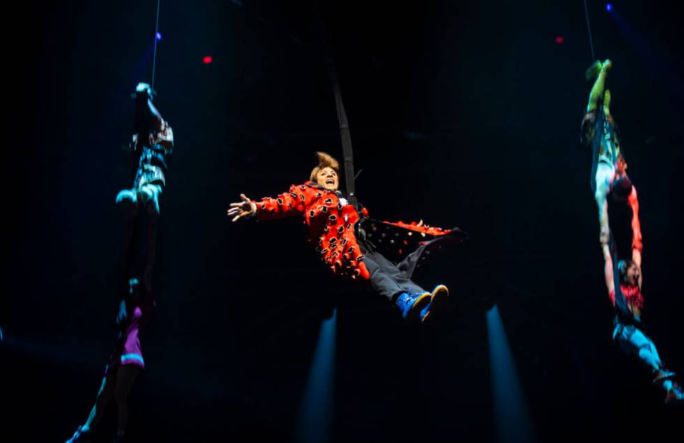 The cast of Cirque du Soleil’s The Beatles “LOVE” performs their second to ...