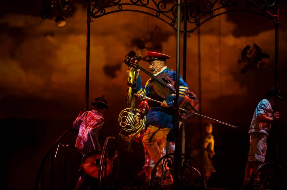 The cast of Cirque du Soleil’s The Beatles “LOVE” performs their second to ...