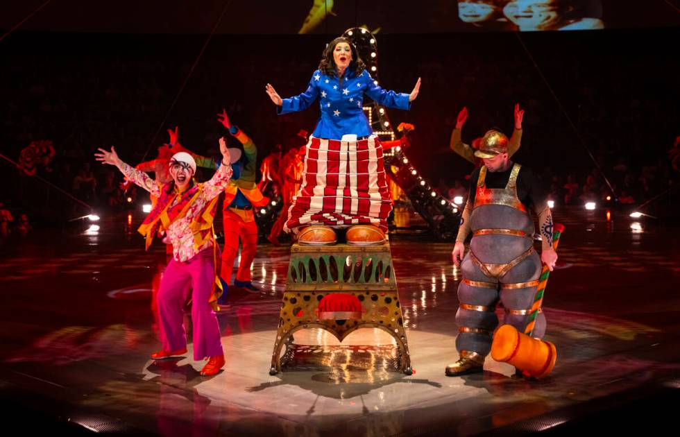 The cast of Cirque du Soleil’s The Beatles “LOVE” performs their second to ...