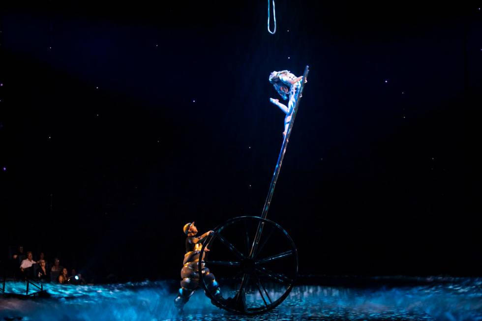 The cast of Cirque du Soleil’s The Beatles “LOVE” performs their second to ...