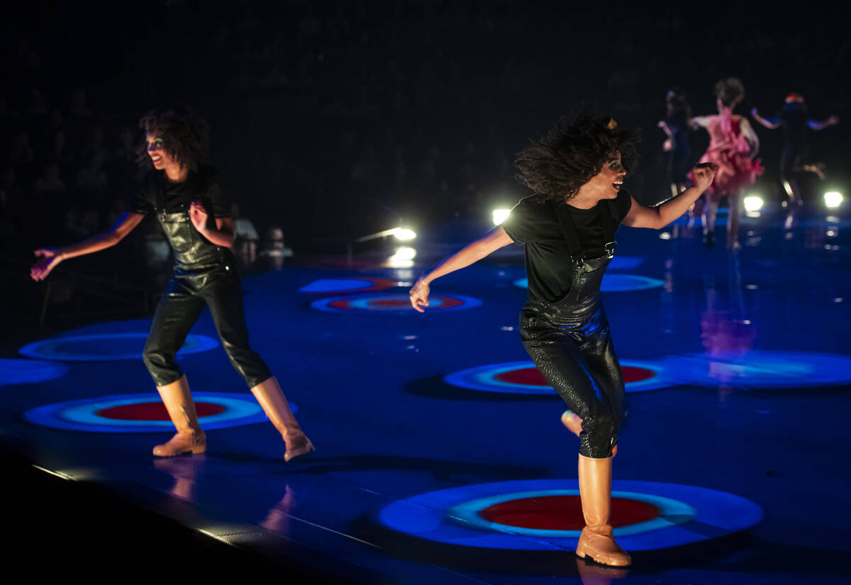 The cast of Cirque du Soleil’s The Beatles “LOVE” performs their second to ...