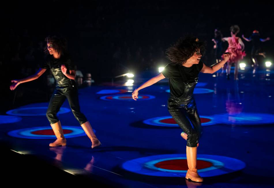 The cast of Cirque du Soleil’s The Beatles “LOVE” performs their second to ...