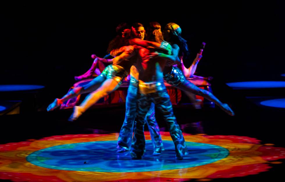 The cast of Cirque du Soleil’s The Beatles “LOVE” performs their second to ...