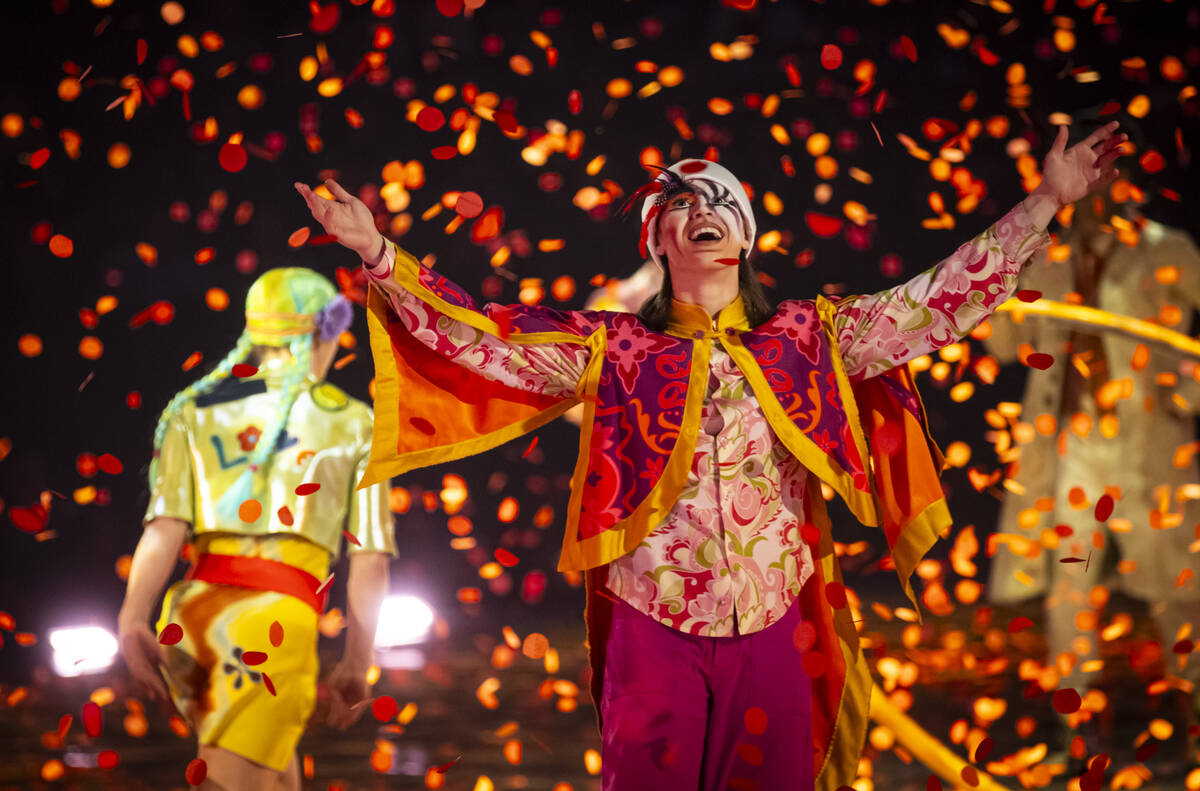 The cast of Cirque du Soleil’s The Beatles “LOVE” performs their second to ...