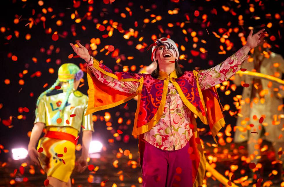 The cast of Cirque du Soleil’s The Beatles “LOVE” performs their second to ...