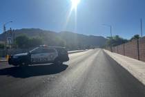 Police investigate a fatal hit-and-run crash Friday, July 5, 2024, near North Hollywood Bouleva ...