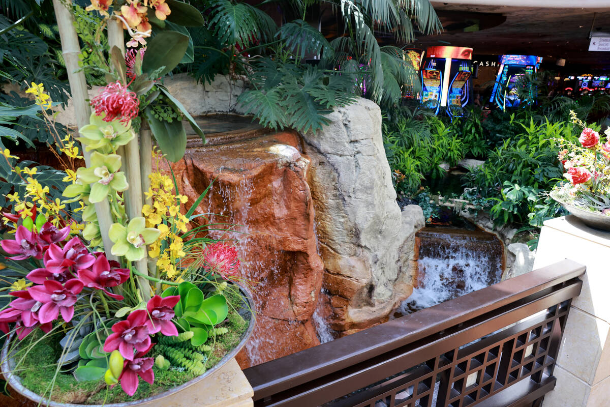 The atrium is shown at The Mirage on the Strip in Las Vegas Friday, July 5, 2024. The property ...