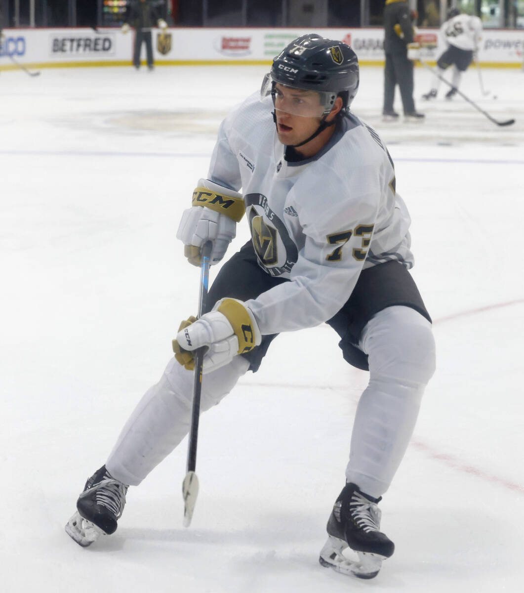 Golden Knights forward Will Dineen skates during team's development camp at City National Arena ...