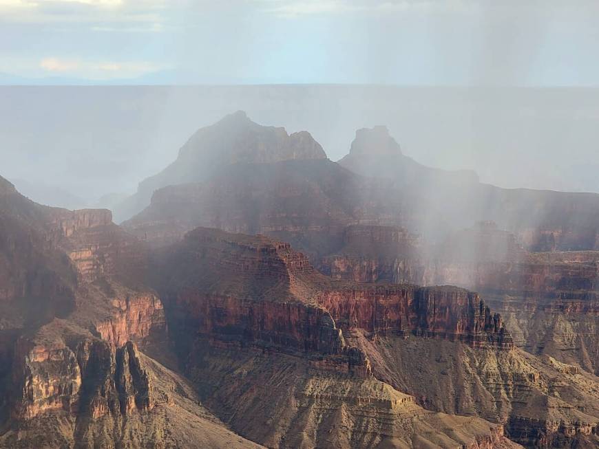 Light rain in July 2022 at Grand Canyon National Park’s North Rim