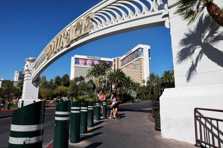 The Mirage is shown on the Strip in Las Vegas Friday, July 5, 2024. The property will close on ...