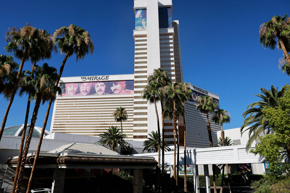 The Mirage is shown on the Strip in Las Vegas Friday, July 5, 2024. The property will close on ...