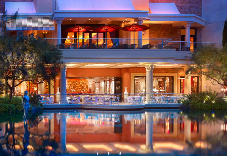 The exterior of Lakeside restaurant, open since 2010 on the Lake of Dreams at Wynn Las Vegas on ...