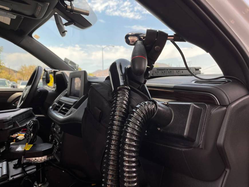 A "Cool Cop," a cooling technology that attaches to a car's air vents. (Photo by Estelle Atkinson)