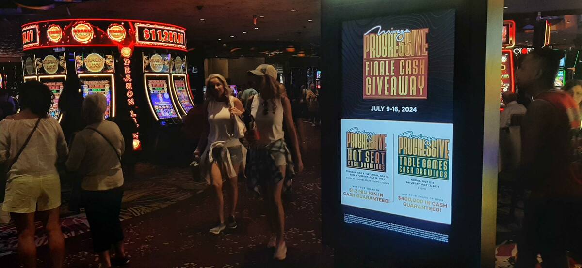Mirage was crowded on Wednesday, July 10, 2024 as guests tried to win extra cash during the pro ...