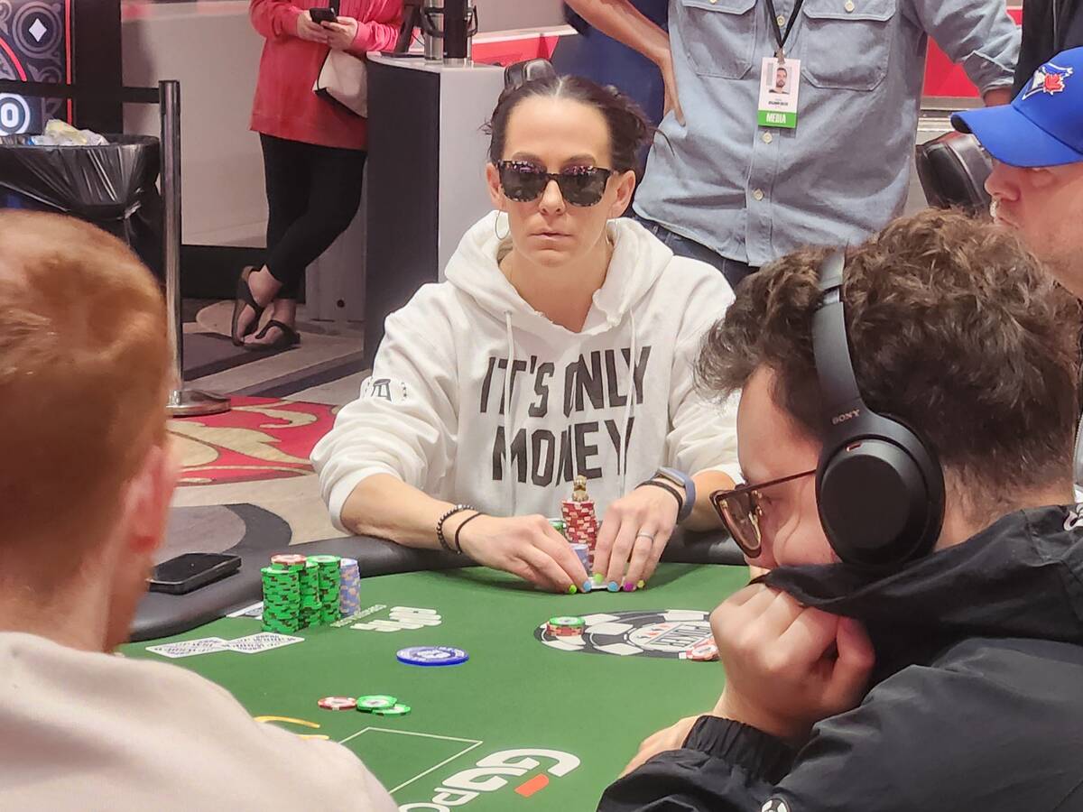 Danielle Andersen of Henderson was one of four women remaining in the World Series of Poker $10 ...