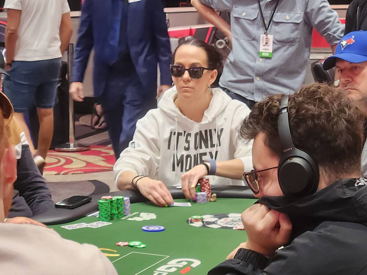 Danielle Andersen of Henderson was one of four women remaining in the World Series of Poker $10 ...