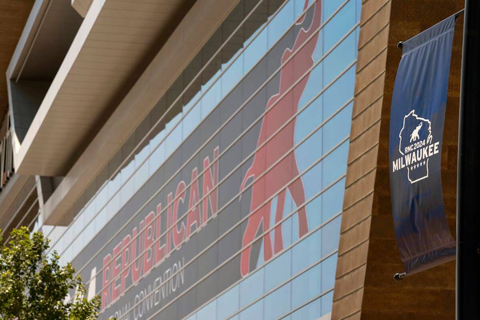 Preparations are made around the Fiserv Forum ahead of the 2024 Republican National Convention, ...