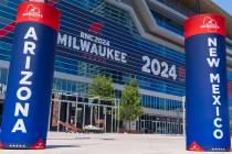 Preparations are made around the Fiserv Forum ahead of the 2024 Republican National Convention, ...