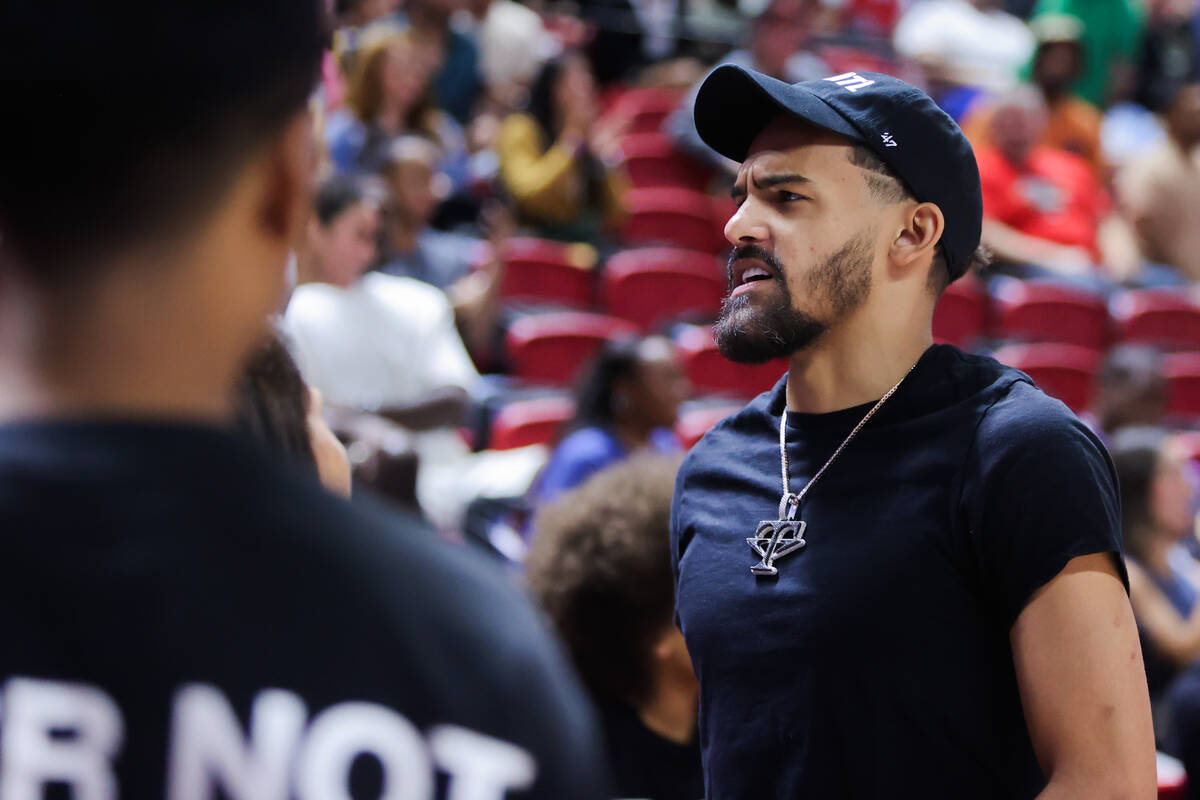 Atlanta Hawks star player Trae Young is seen during an NBA Summer League game between the Atlan ...