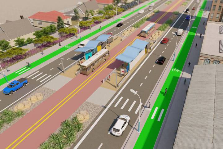 An artist rendering of what Boulder Highway in Henderson could look like following the planned ...