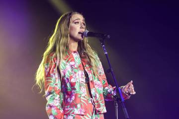 Ingrid Andress performs during Warner Music Nashville Lunch and Performance at CRS 2022 at Omni ...