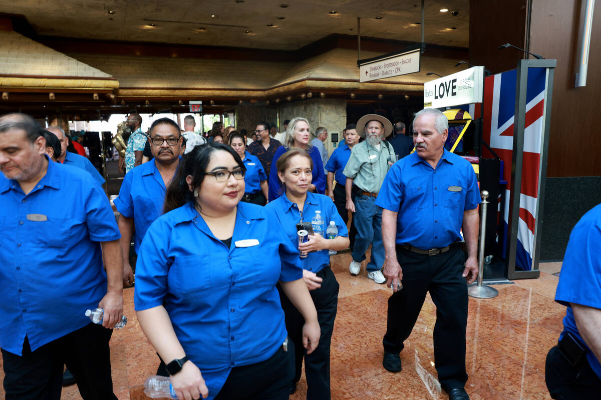 The Mirage employees take in the festivities on the final day of operations at the beloved Stri ...