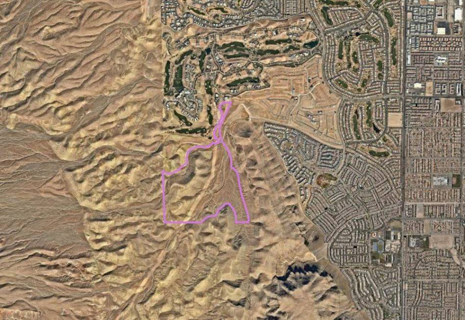 The location of the potential new development in Summerlin South. Photo: OpenWeb