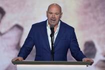 Dana White, CEO of Ultimate Fighting Championship, speaks during the Republican National Conven ...