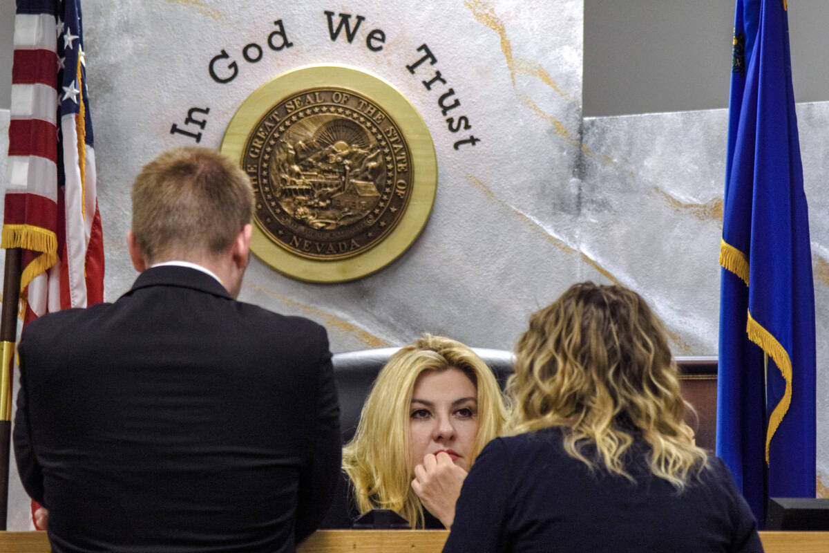Nye County Judge and former Las Vegas city Councilwoman, Michele Fiore, held morning court in t ...