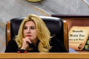 Nye County Judge and former Las Vegas city Councilwoman, Michele Fiore, held morning court in t ...