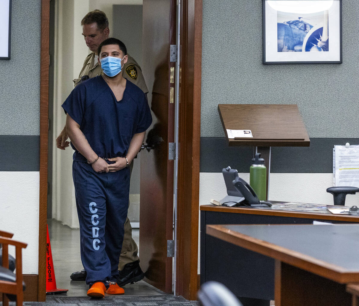 Jessie Rios enters the courtroom during their sentencing hearings at the Regional Justice Cente ...