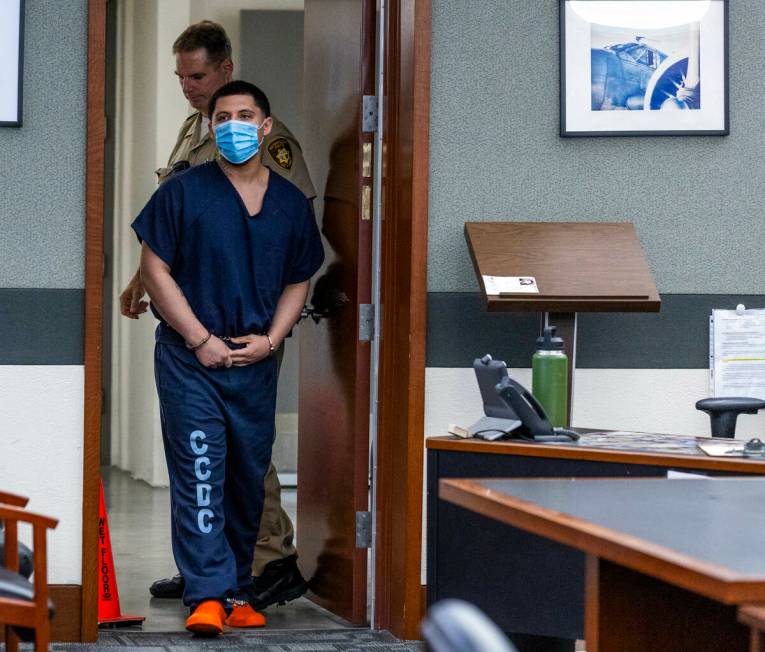 Jessie Rios enters the courtroom during their sentencing hearings at the Regional Justice Cente ...