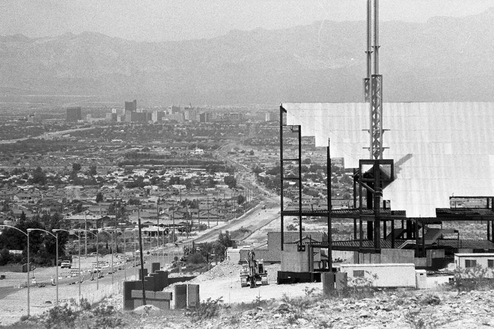 Construction being done on the Las Vegas Church of Jesus Christ of Latter-day Saints Temple on ...